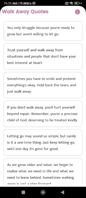 Walk Away Quotes and Sayings Screenshot 0