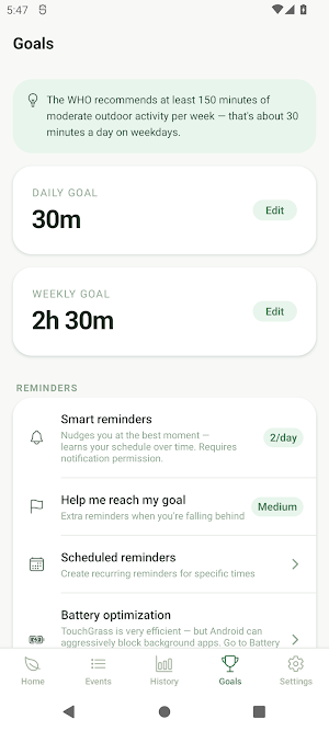 TouchGrass: Outdoor Tracker Screenshot 2