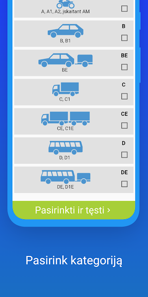 KETBILIETAI testai A, B, C, D Screenshot 3