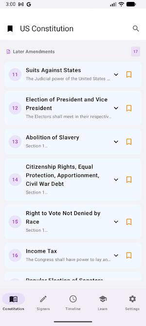 Pocket Constitution Screenshot 2