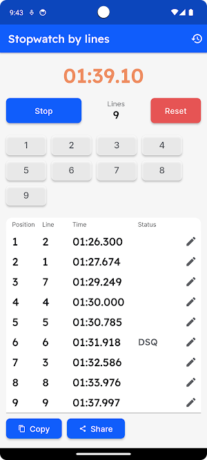 Stopwatch By Lines Screenshot 0