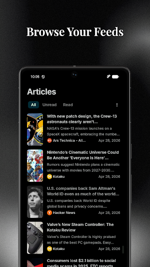 Glanced - News & RSS Reader Screenshot 1