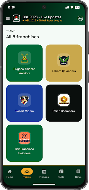 GSL 2026: Live Cricket Score Screenshot 2
