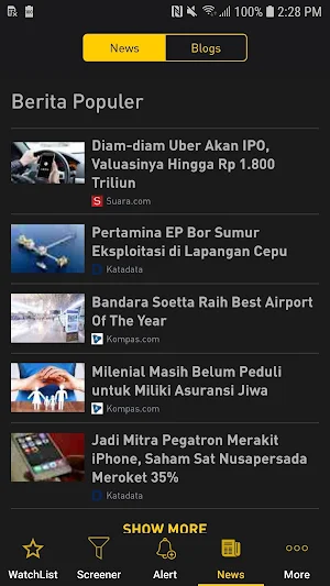 Indonesia Stock Exchange (IDX) - Live market watch Screenshot 3