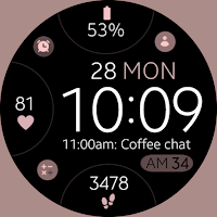 Simple Rose Gold watch face