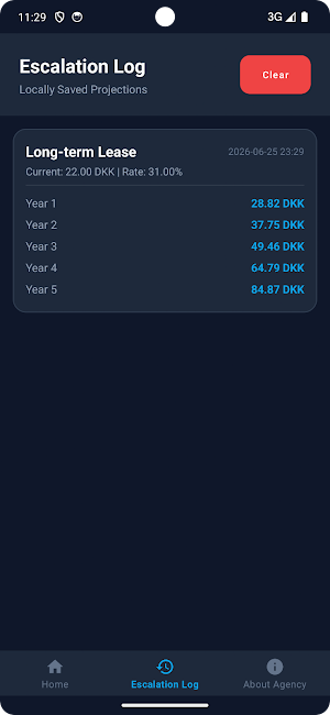 Rent Escalation Ledger Screenshot 2
