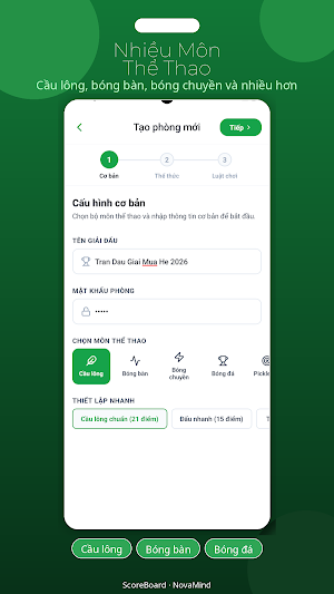 Ghi Điểm Thi Đấu Screenshot 1