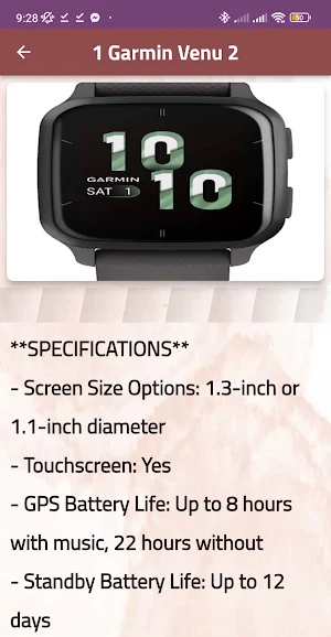 garmin watch guide Screenshot 2
