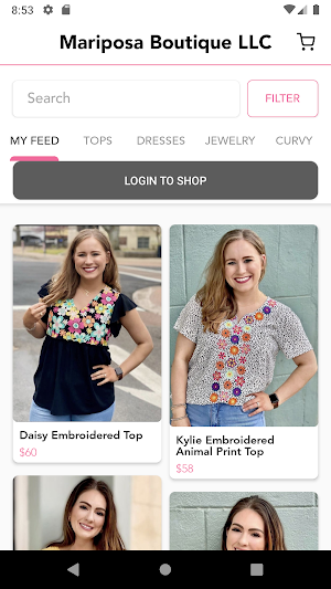 Mariposa Boutique LLC Screenshot 1