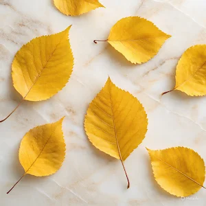 Golden Leaves Marble Wallpaper Screenshot 1