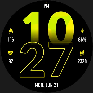 Active Yellow Fit Watch Face screenshot 4