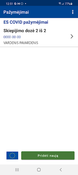 COVID wallet LT Screenshot 0