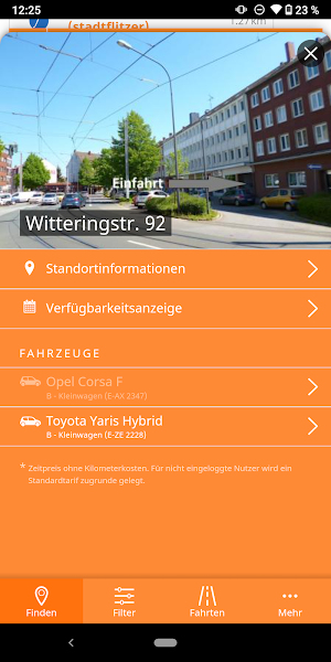 stadtmobil carsharing Screenshot 1