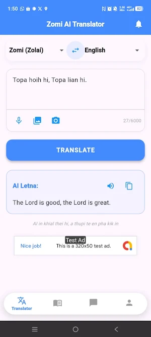 Zomi AI Translator Screenshot 1