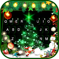 Neon Green Christmas Keyboard 