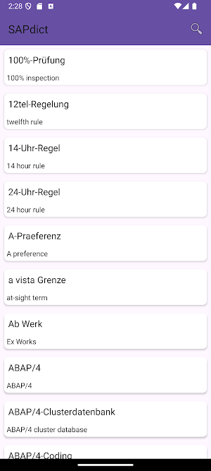SAPdict Screenshot 0