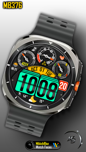 Digital Watch Face MB376 Screenshot 1