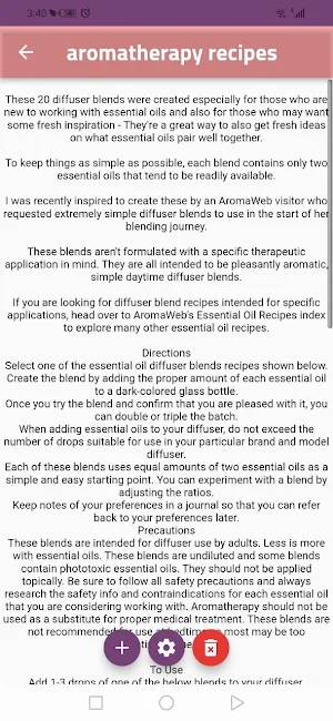 aromatherapy & oil recipes Screenshot 0
