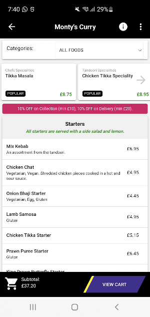 Monty's Curry Screenshot 2