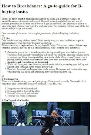 B-Boy Dance Moves Tutorial Screenshot 0