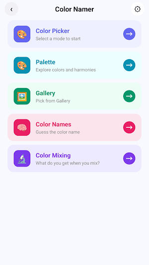 Color Namer: Palette & Quiz Screenshot 0
