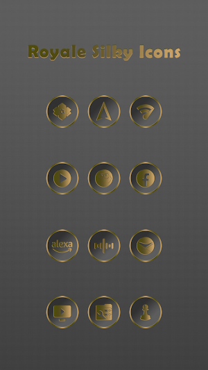 Royale Silky Dark Gold Icons Screenshot 3
