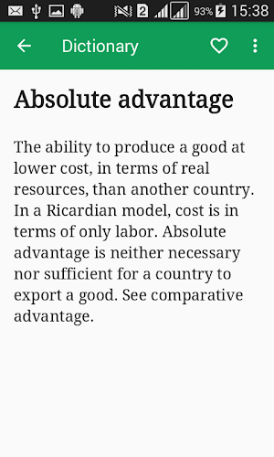 Economic Terms Dictionary Screenshot 2