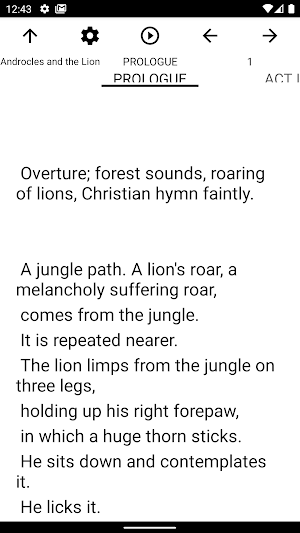 Book, Androcles and the Lion Screenshot 1