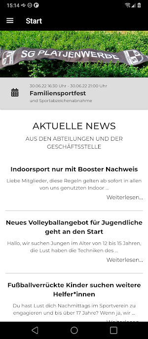 SG Platjenwerbe e.V. Screenshot 1