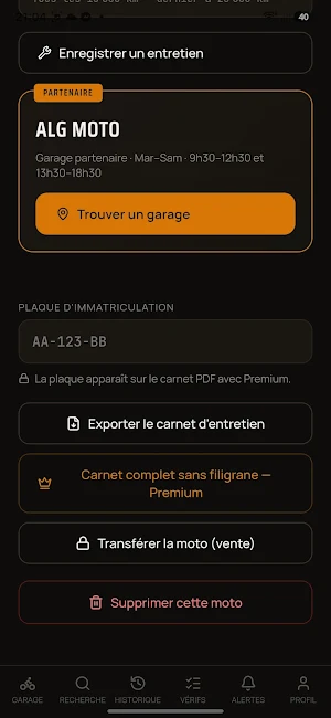 Mon Garage Moto Screenshot 2