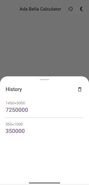 Ada Bella Calculator Screenshot 2