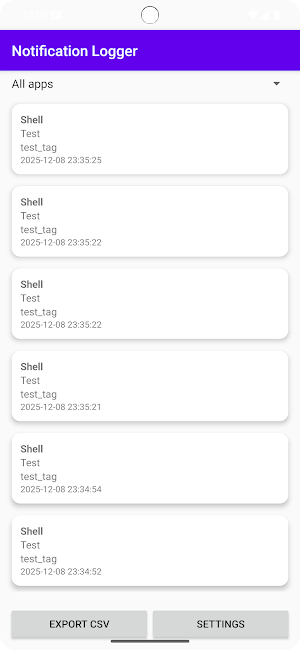 Offline Notification logger Screenshot 0