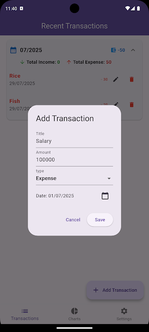 Expense Tracker Screenshot 0