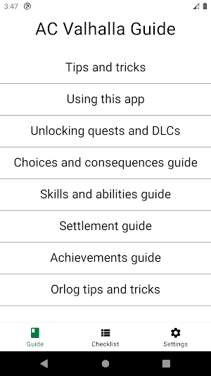Guide and Checklist - AC Valhalla Screenshot 0