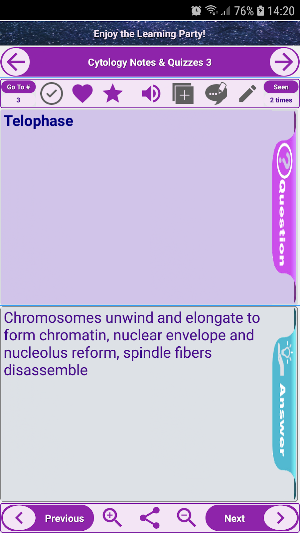 Cytology Exam Review: concepts, notes and quizzes. Screenshot 1