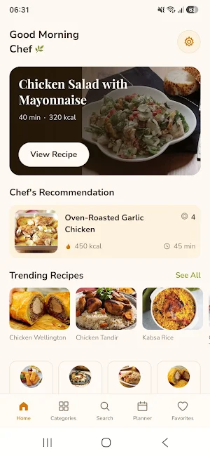 Offline Chicken Recipes Screenshot 0