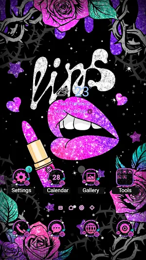 Glitter Lip Rose - Wallpaper Screenshot 0