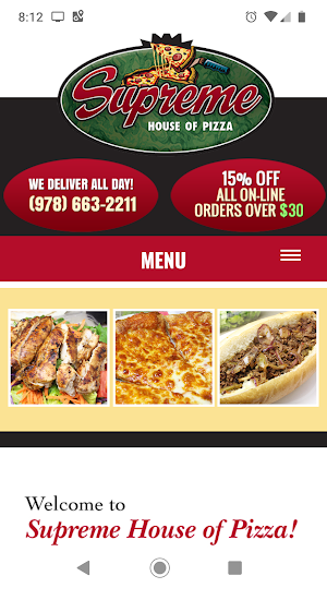Supreme House of Pizza Billeri Screenshot 2