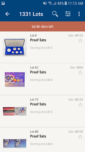 Downies Auctions Screenshot 1