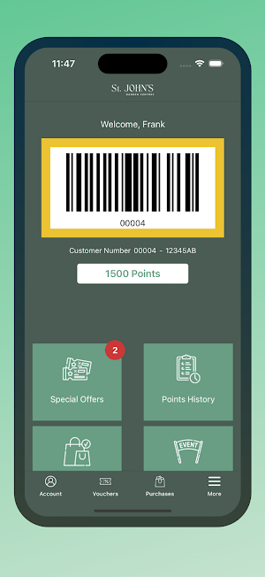 St. John’s Rewards Program Screenshot 0