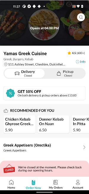 Yamas Greek Cuisine Screenshot 2