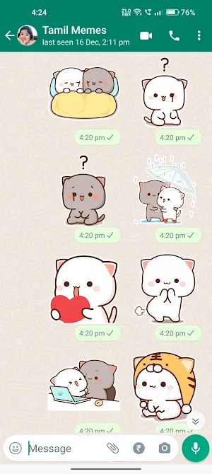 Mochi Cat Stickers Screenshot 0