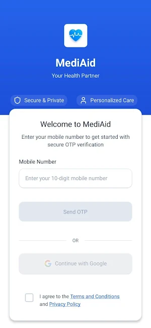 MediAid: Patient App Screenshot 1