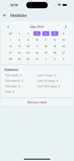 Habit Tracker Screenshot 1