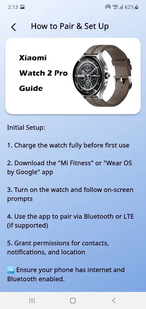 Xiaomi Watch 2 Pro Guide Screenshot 2