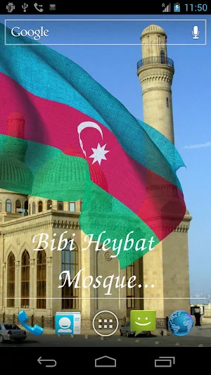 Azerbaijan Flag Live Wallpaper Screenshot 1