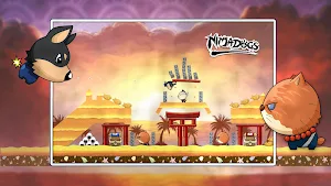 Ninja Dogs: Slingshot Shooter Screenshot 1