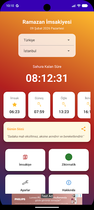 Ramazan İmsakiyesi Screenshot 0