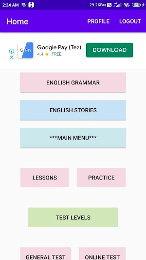 English Tutor (Reloaded) : Learn English Free Screenshot 0