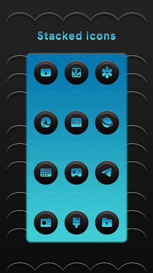 Stacked Blue Icons Screenshot 2